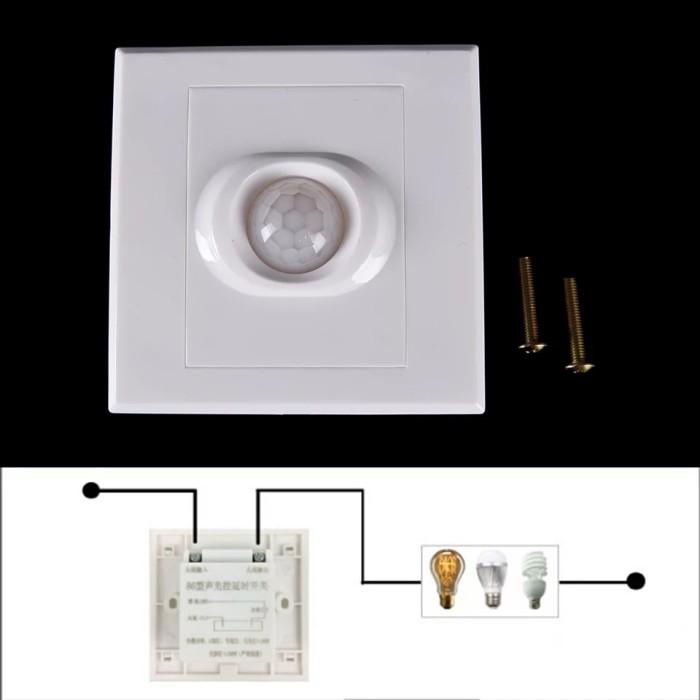 PIR sensor Gerak 220V 50 60Hz Otomatis On Off Lampu Saklar Lampu