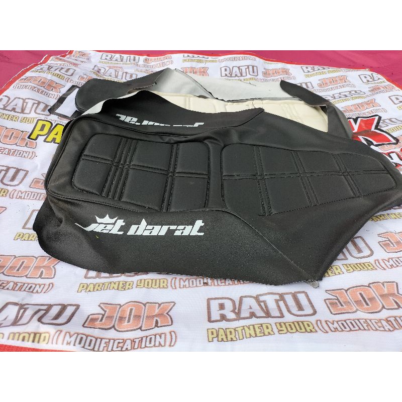 KULIT JOK RX KING TIMBUL KOTAK TAHU HITAM POLOS-kulit jok RX king kotak tahu HITAM-kulit jok king