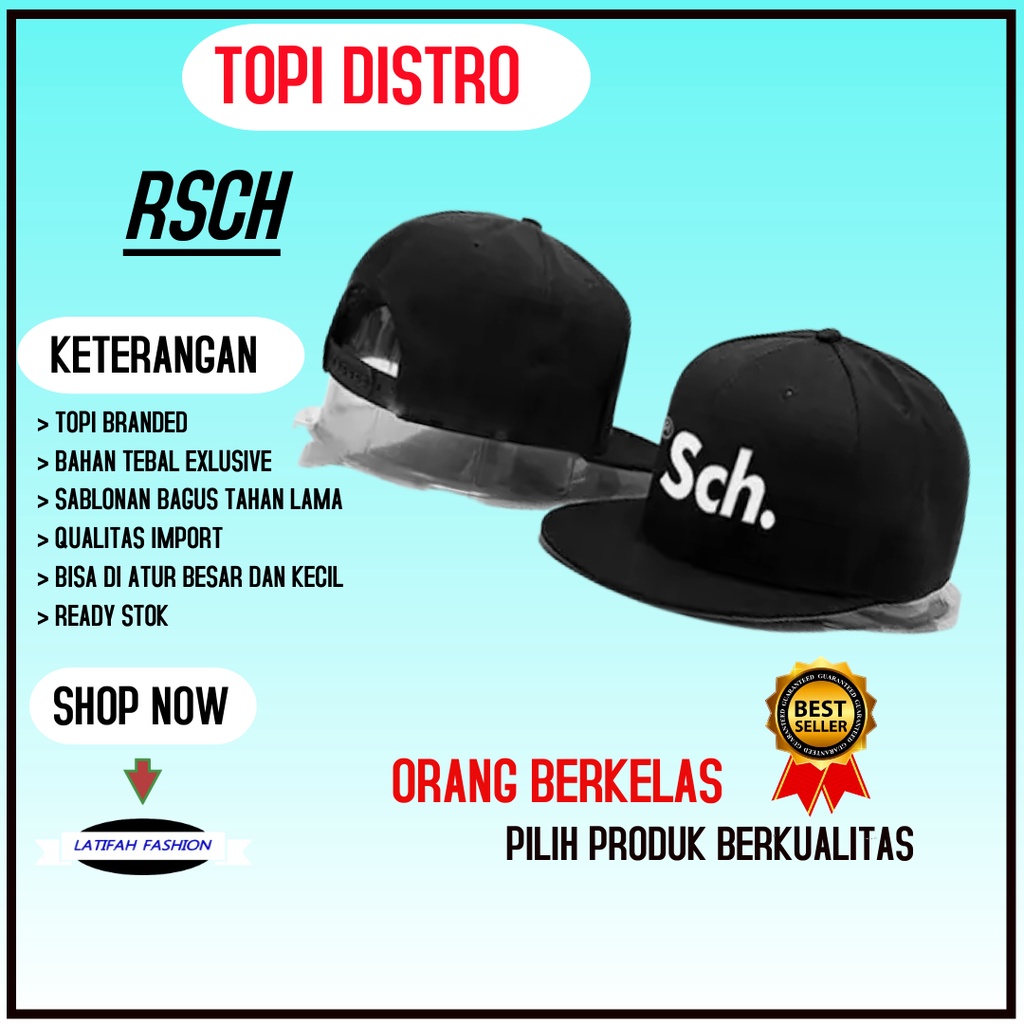 Topi Distro Bisbol Rsch Peria Pria Cowok Dewasa Keren Snapback Trucker Baseball Jaring Super Premium