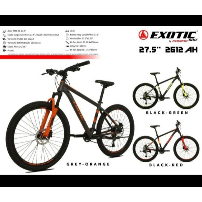 Sepeda Gunung / MTB Exotic 27.5 2612 AH