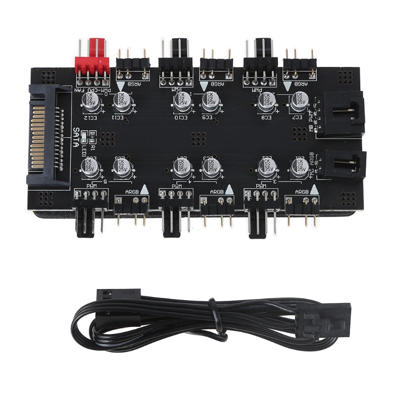 Btsg PWM 5V 3Pin ARGB Dengan Power 2-in-1 Hub 8arah Sync CPU Cooling Fan