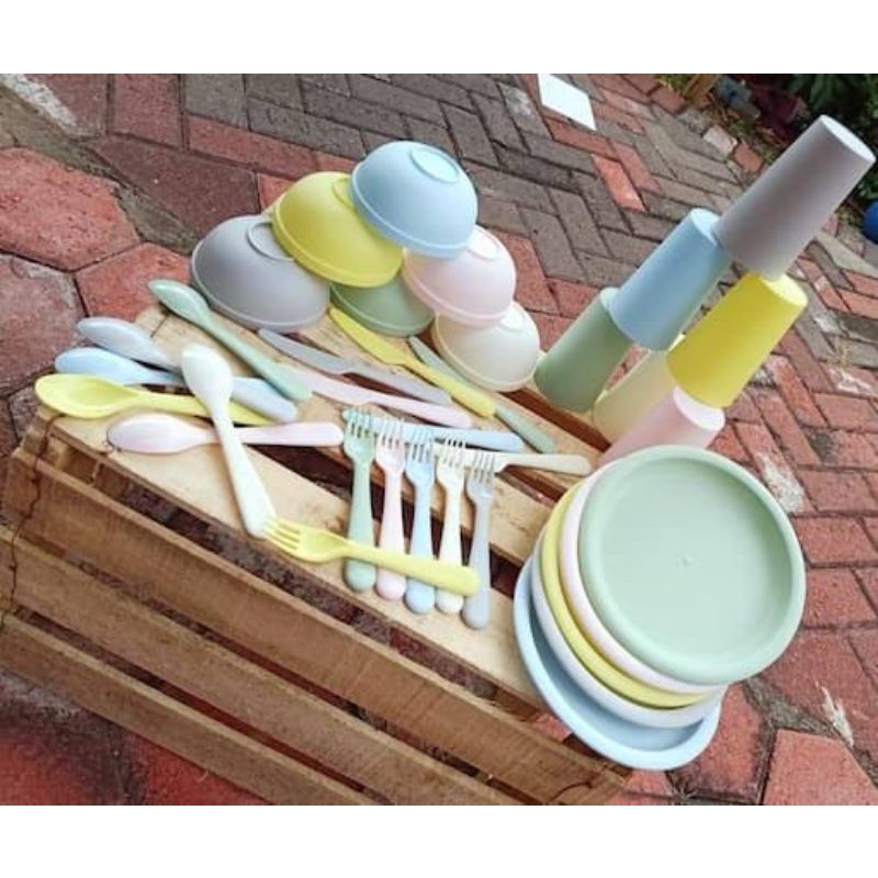 (SAMONO W04) 1 PACK ISI 18PCS SENDOK/ GARPU/ PISAU