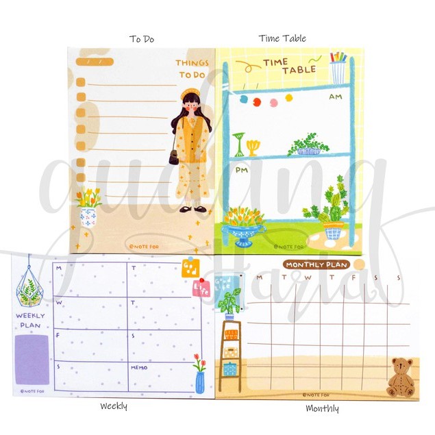 Memo Cute Agenda Planner Memopad Lucu Unik DIY Scrapbook GH 301053