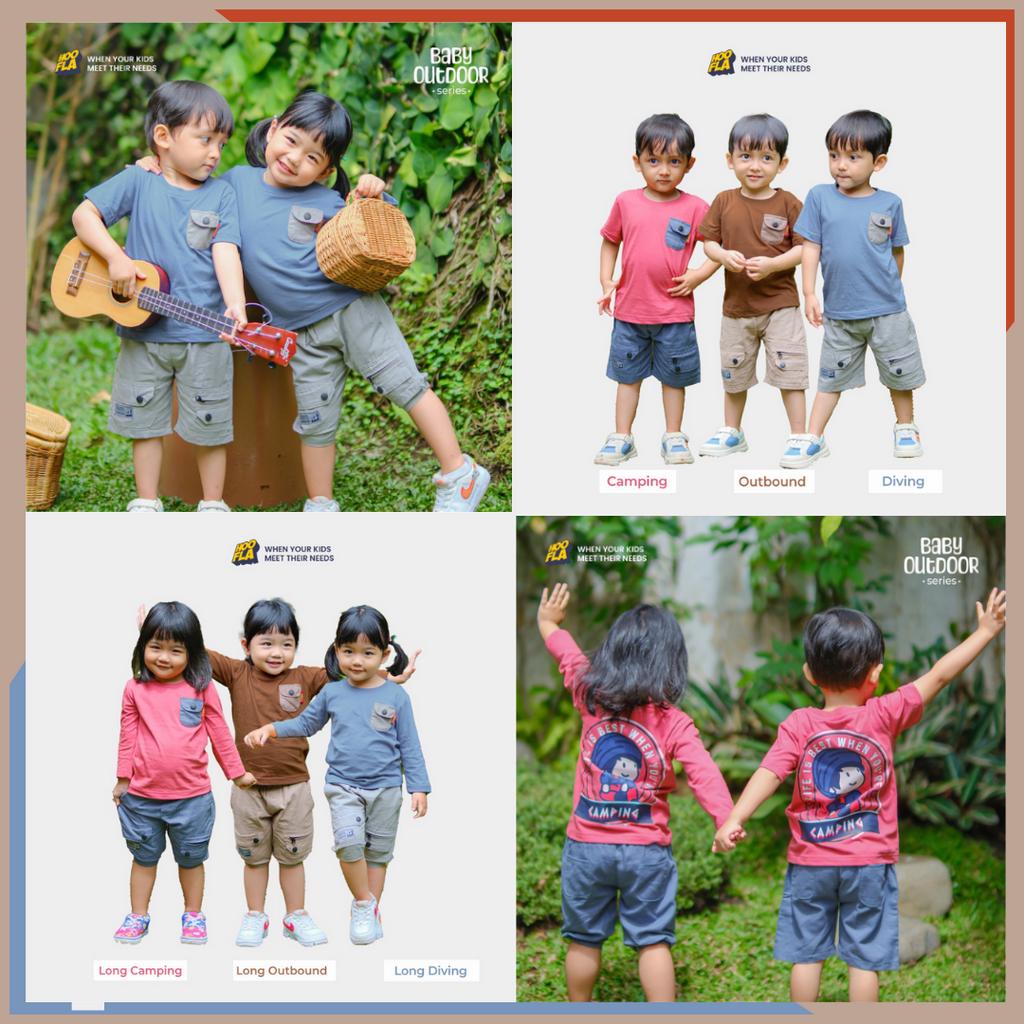 Pakaian Anak Bayi Balita Usia 6 Bulan - 5 Tahun Keren Lucu Set Baby Outdoor Hooflakids Setelan Baju Celana Premium Laki Laki Tangan Pendek Perempuan Lengan Panjang Original Branded 1 2 3 4 7 8 9 10 11 12