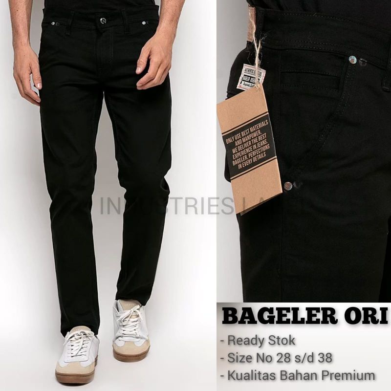 Bageler Chino Panjang Pria Celana Chino panjang slimfit big size celana chino canvas warna abu seri CBS 7R68