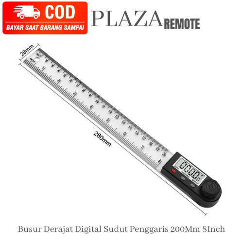 Penggaris SIKU DIGITAL 200Mm PROTRACTOR FINDER 8Inch Sudut Finder Meter 360 Derajat Busur PENGUKUR Derajat