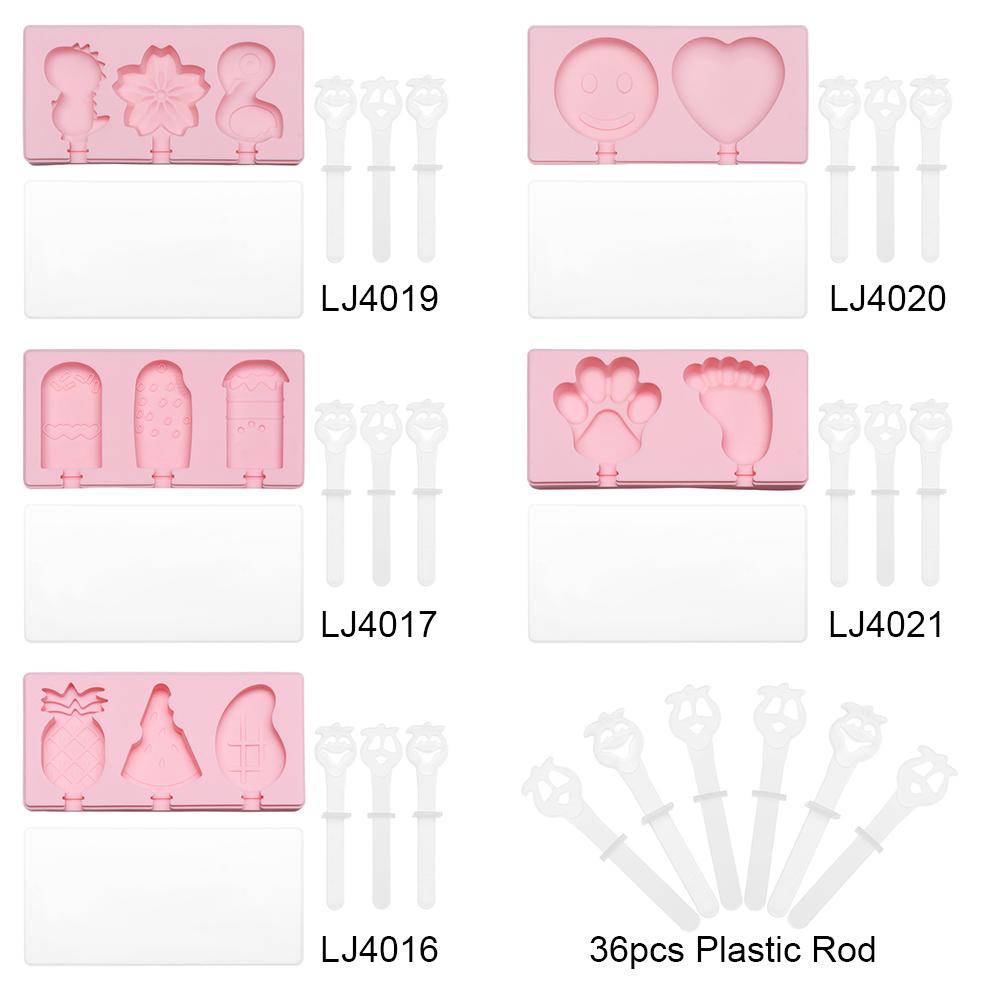 Solighter Cetakan Es Krim Silikon DIY Kartun Homemade Dessert Mold