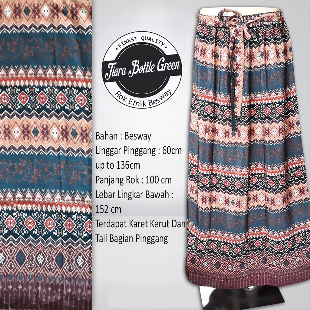 Rok Motif Tenun Panjang - Bawahan Muslim Wanita