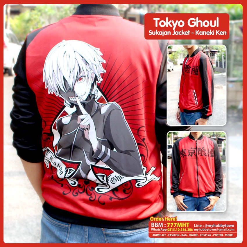 Jaket Anime Sukajan Tokyo Ghoul : Kaneki Ken