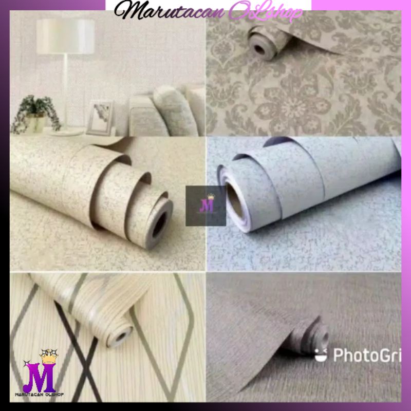 Wallpaper Dinding / Wallpaper Sticker Salur/Batik/Polos Premium