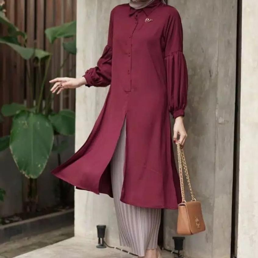 ➸ Dianara Tunik l Long Tuniq Polos ✶