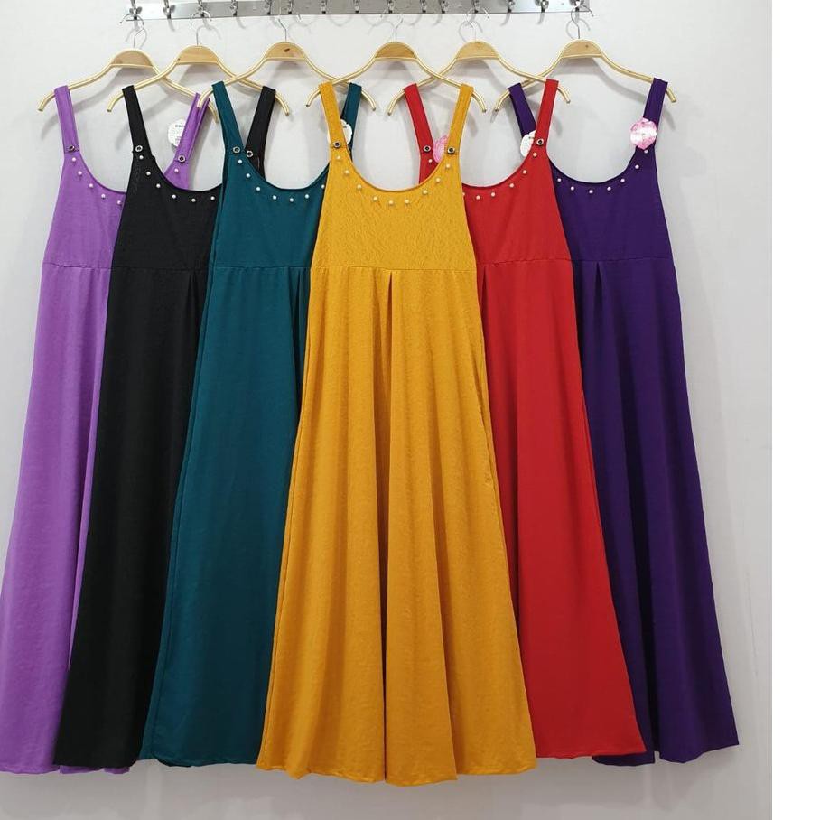 Langsung Kirim❄ westylis Overall Wanita Muslimah / Overall Kodok Rok Taburan Mutiara / Matt Wolfish