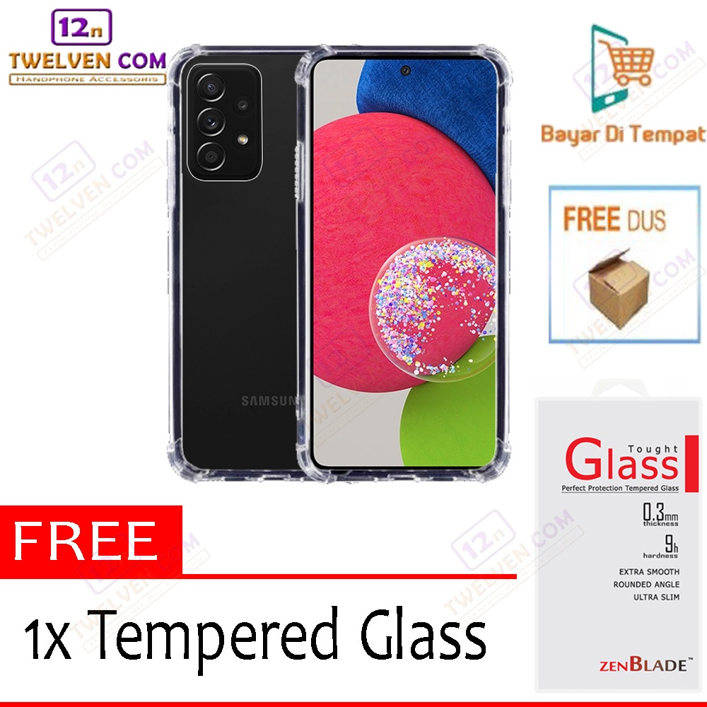 [FLASH SALE] Case Anti Crack Anti Shock Softcase Samsung A52s 5G - Free Tempered Glass