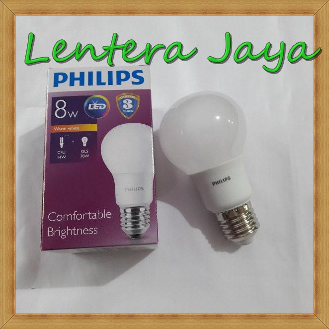 Lampu LED Bulb Philips 8watt 8 watt 8w Garansi