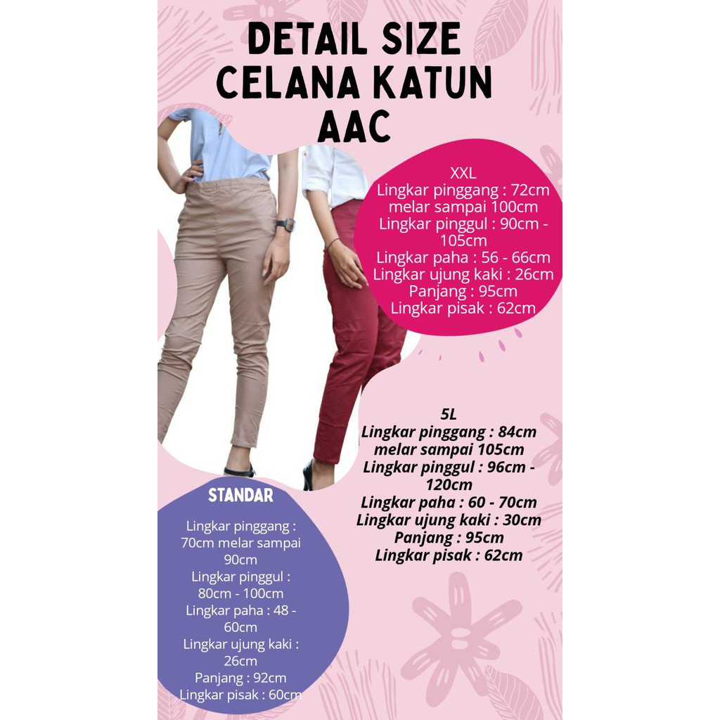 Celana Wanita Katun Stretch, Daily Pants