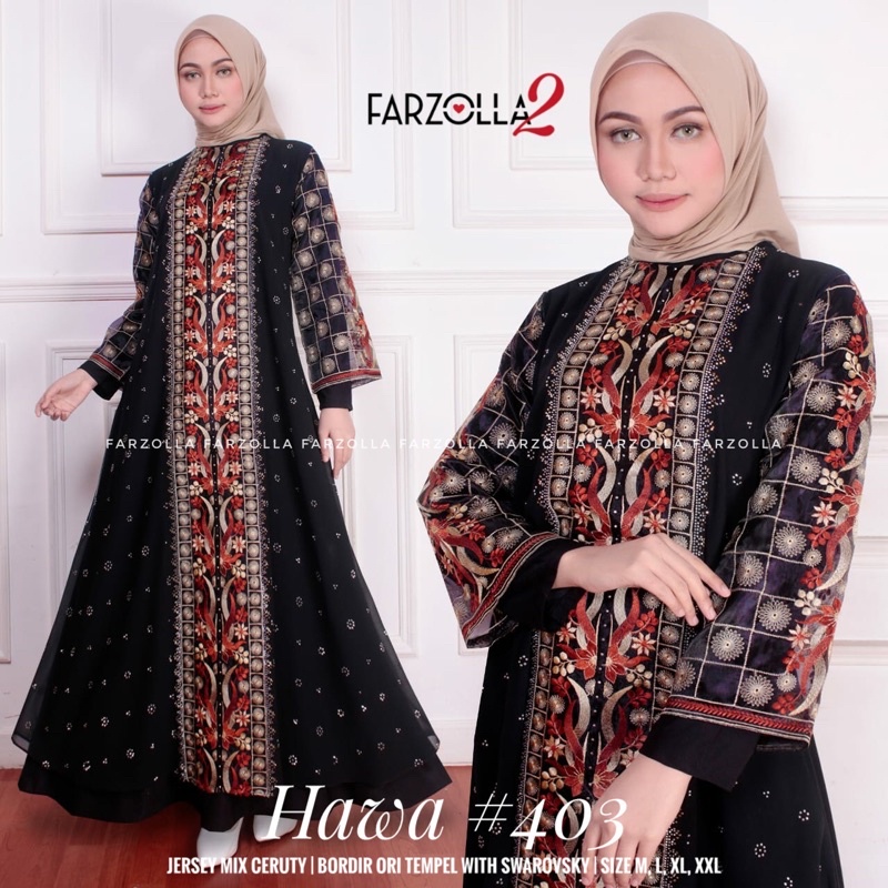 Abaya Turkey | Hawa #403 | Busana Arab Muslimah Original by Farzolla