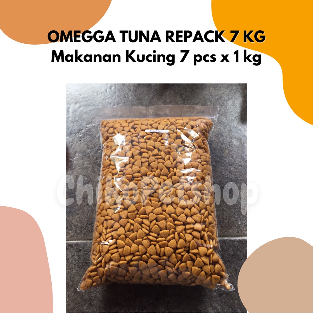 Makanan Kucing OMEGGA TUNA/SEAFOOD 7Kg (7 pcs x 1 Kg) Grab/Gojek