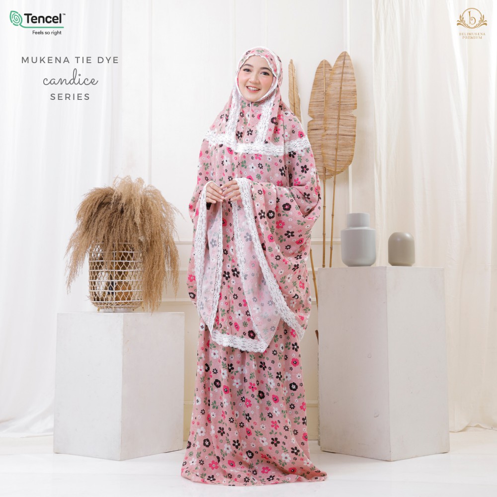 Mukena Tiedye Candice Pink (Mukena 2 in 1)