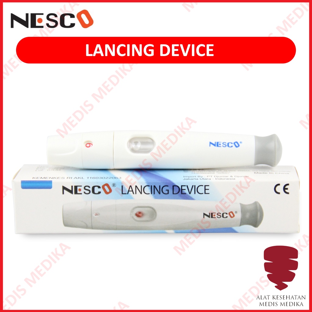 Lancing Pen Bekam Lancet Device Pena Jarum Tembak Alat Ambil Sample Darah