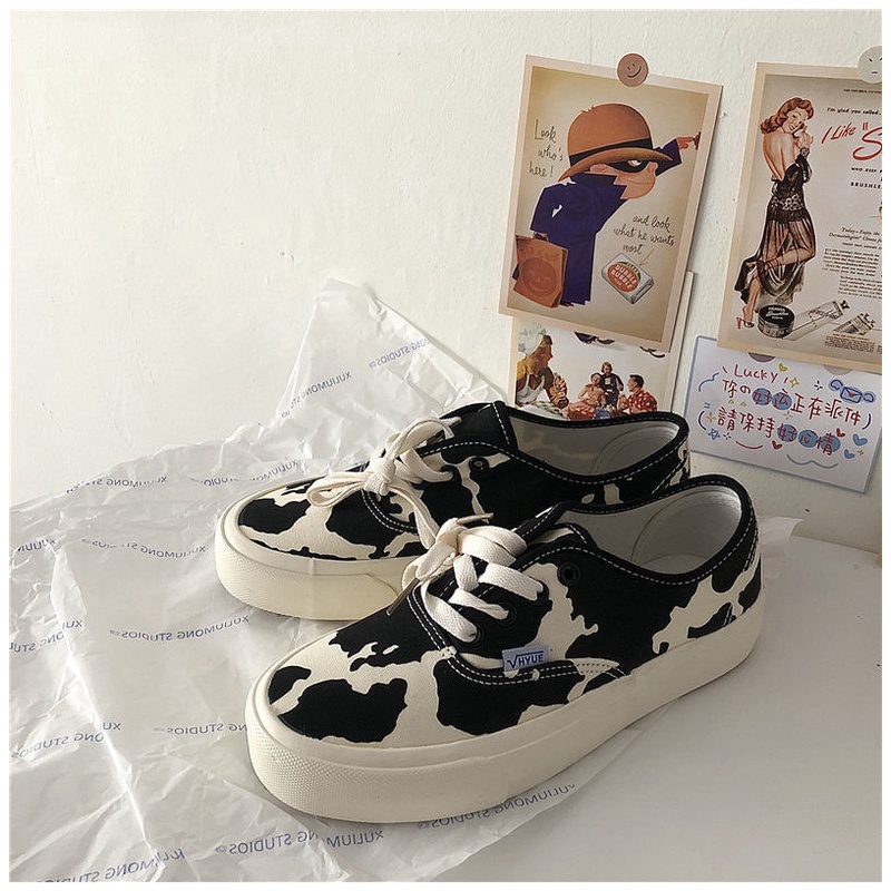 Kano style Sepatu Wanita Kanvas Motif Casual Sneakers Shoes Premium High Quality Impor Terbaru