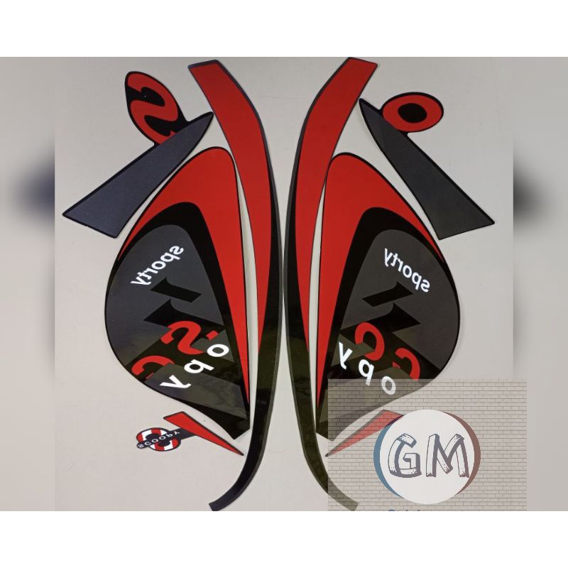 striping scoopy sporty 2021 2022 hitam