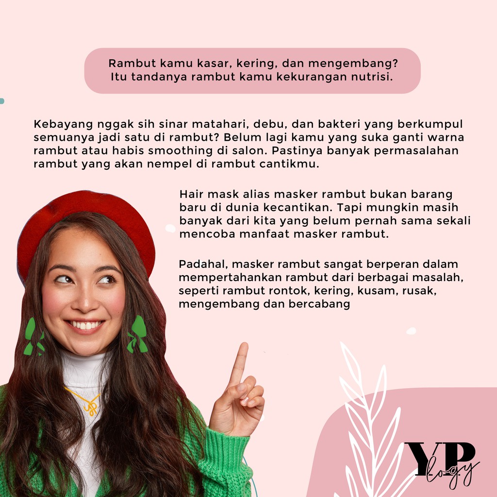 YPLOGY Traditional Hair mask Masker Rambut ala salon Dengan Argan Oil &amp; Vitamin E