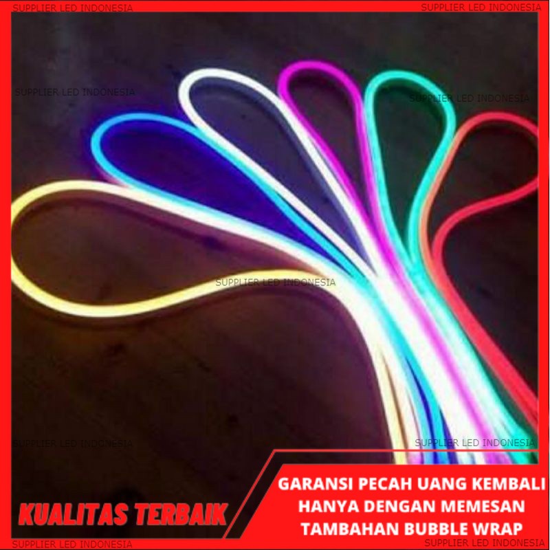 LAMPU NEON FLEX 220V METERAN LED SELANG FLEXIBLE SIGN STRIP TULISAN NAMA 220 V VOLT WATERPROOF