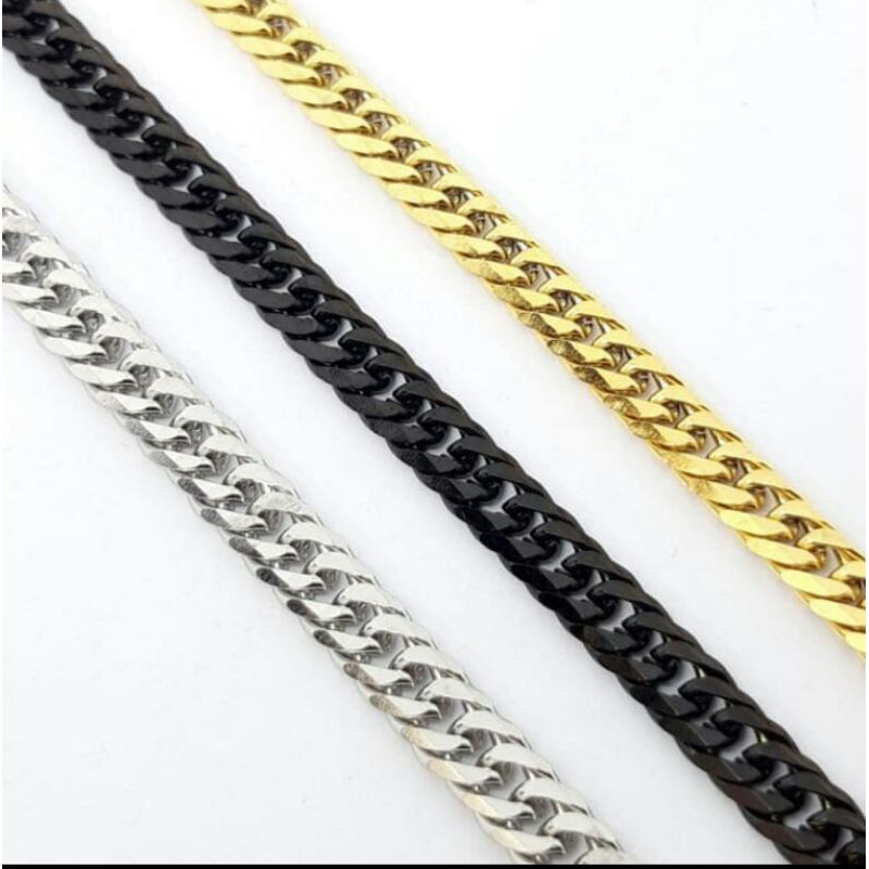 Kalung Pria Rantai Titanium Original Varian warna-Hitam