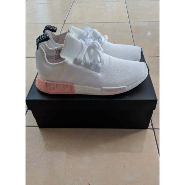 Adidas nmd r1 white pink bnib original