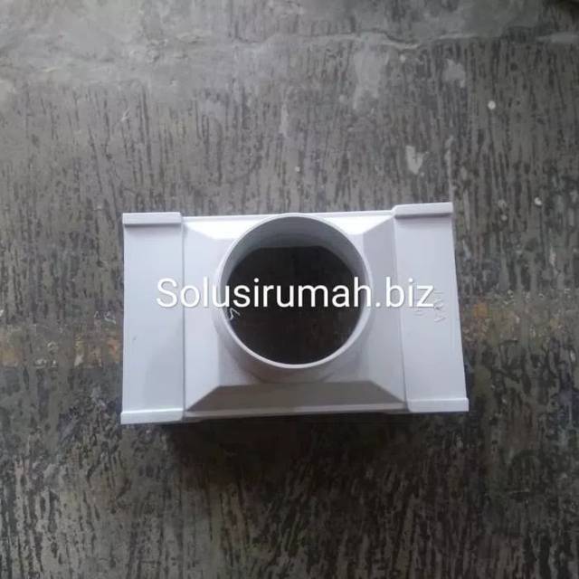 CORONG TALANG KOTAK 4&quot; POLOS OUTLET GUTTER(BTP) FITING PVC SAMBUNGAN