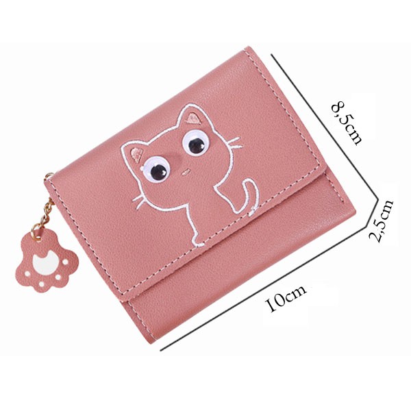 Dompet Lipat Wanita Import Karakter Kucing Lucu Cantik / Dompet Lipat Impor Korea Unik / TV-7