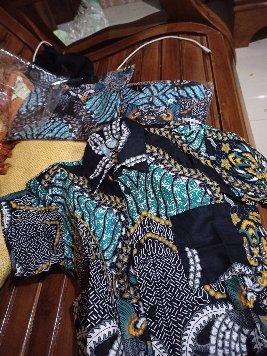 Couple Batik Keluarga || Setelan Couple Batik Ayah Ibu Anak Cewek.