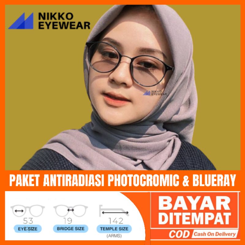 Paket Kacamata 2168, Gratis Lensa Photocromik Gratis Lensa Blueray