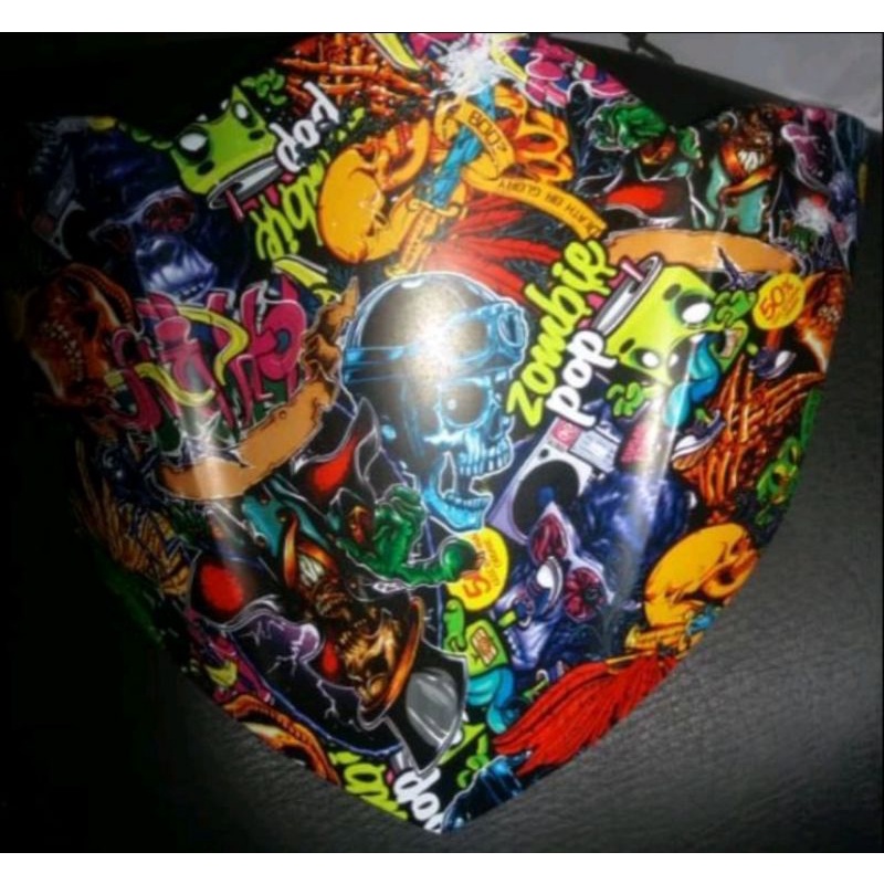 WTP Carbon celup motif kartun lucu