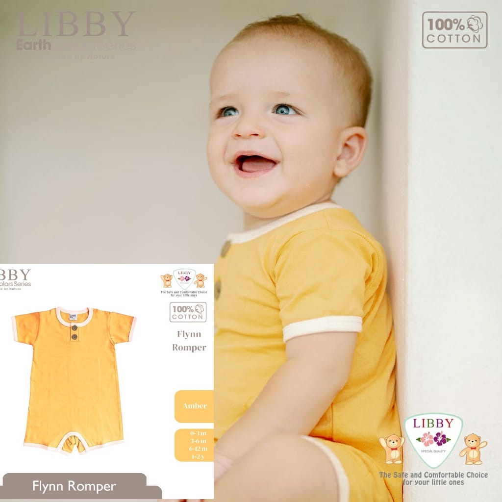 [6-12bln/1-2thn] LIBBY (1pcs) FLYNN Jumper Romper Segiempat Earth Series FLYNN ROMPER (0-2Thn)