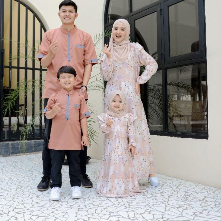 Barang Pilihan.. MAHESWARI FAMILY SET - GAMIS KOKO KEMBAR KELUARGA SARIMBIT LEBARAN