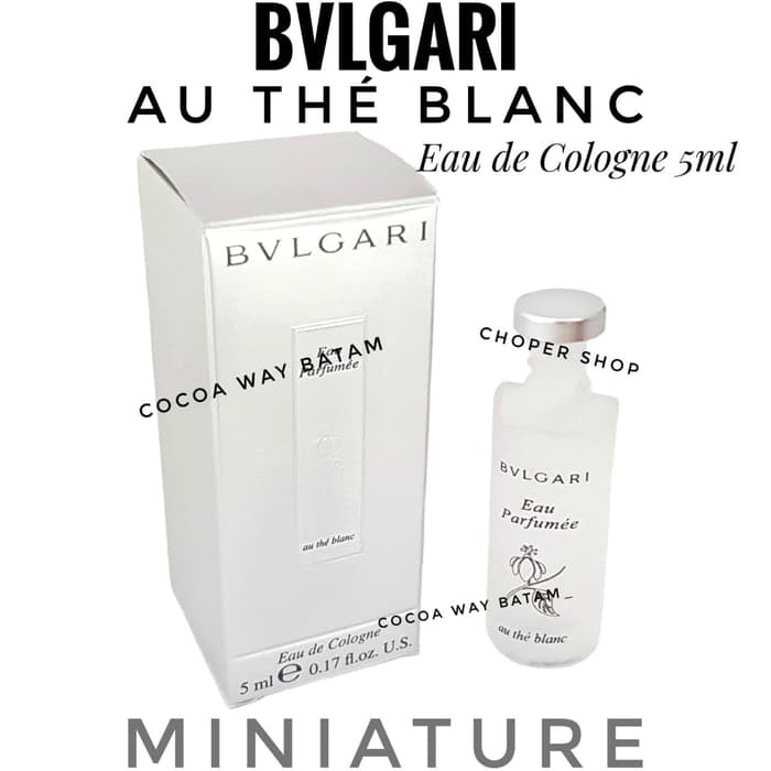Original Miniature Parfum Bvlgari Au The Blanc EDT 5ml