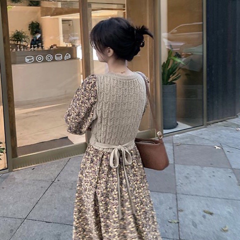 storedelune - Femme Floral Maxi Dress (Premium Import Quality)-1