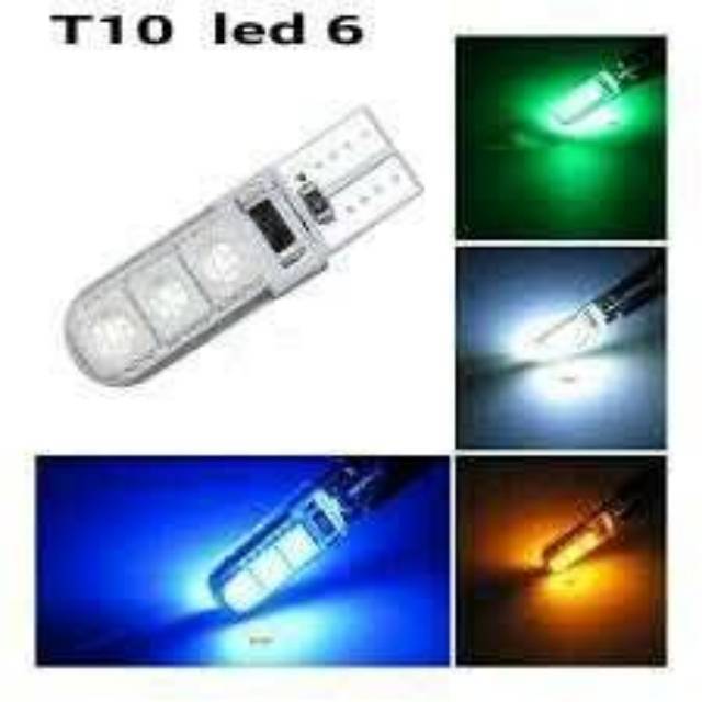 Lampu Sen Jelly T10 Led6 Kedip Atau Diam, lampu LED T10 12v motor mobil