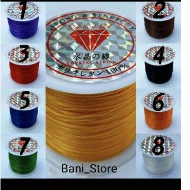 Tali Benang Karet Bahan Elastis Untuk Aksesoris Gelang dan Kalung Ekonomis