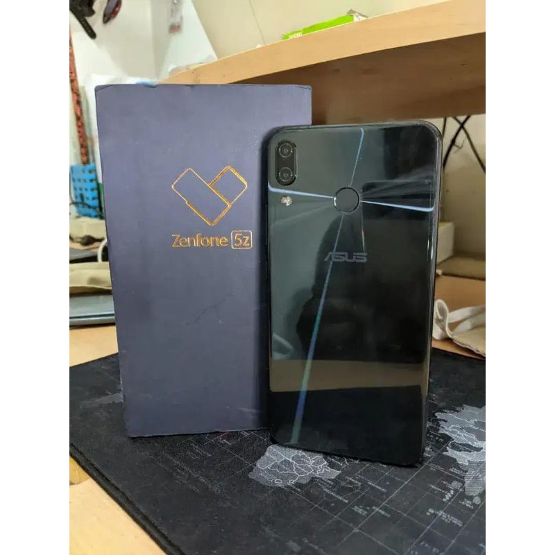 PRELOVED HANDPHONE ASUS ZENFONE 5Z MIDNIGHT BLUE BEKAS/SECOND