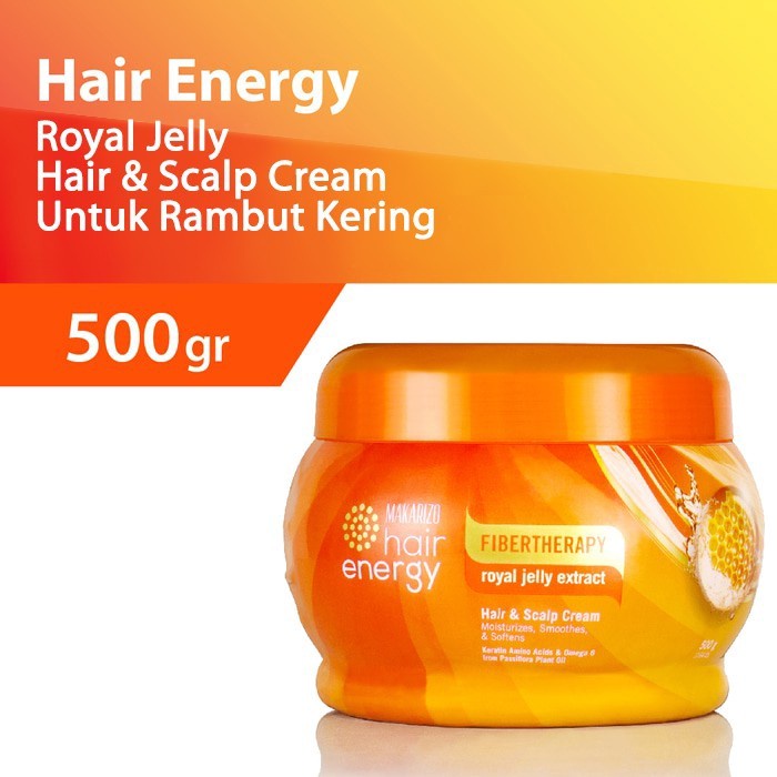 Makarizo Hair Energy Hair &amp; Scalp Creambath Fibertherapy 500gr Krimbat