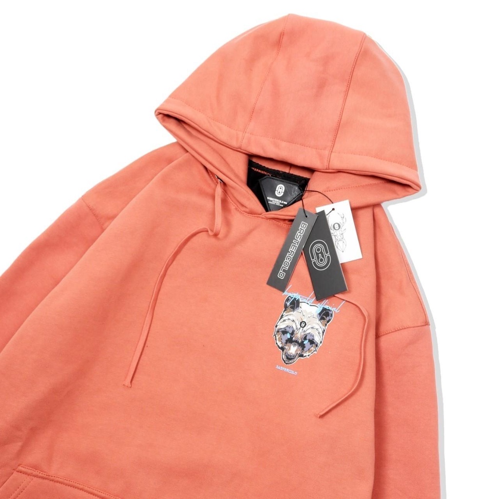 JAKET HOODIE PRIA BASTERCOLD ANGRY BEAR ORANGE / JAKET HOODIE DISTRO MOTIF FULLTAG PREMIUM / HOODIE PRIA MURAH BANDUNG