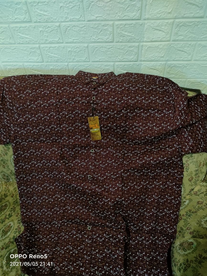 Kemeja Kerja Bigsize 9xl Ld 156cm Ukuran Besar Motif Floral Batik Polos Terlaris 9l Cod Gratis