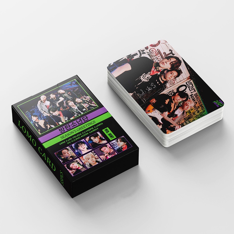 55pcs/box BTS Photocards 2022 SEASON 'S GREETINGS Album LOMO Card Postcard ((In STOCK) Kpop fan)