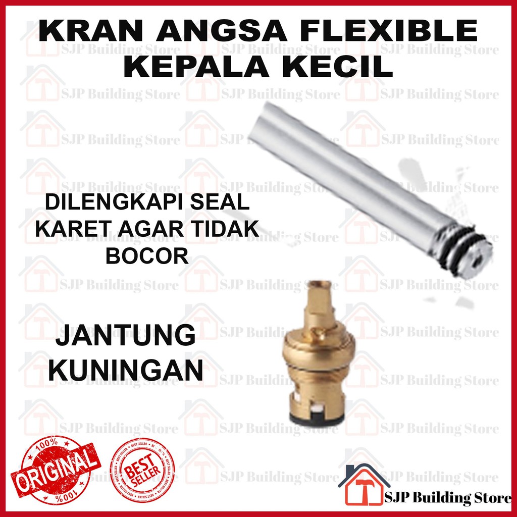 Kran Angsa Flexibel Kepala Pendek 1/2 inch Keran Cuci Dapur Stainless 1/2 inch Kran Angsa Flexible kepala kecil