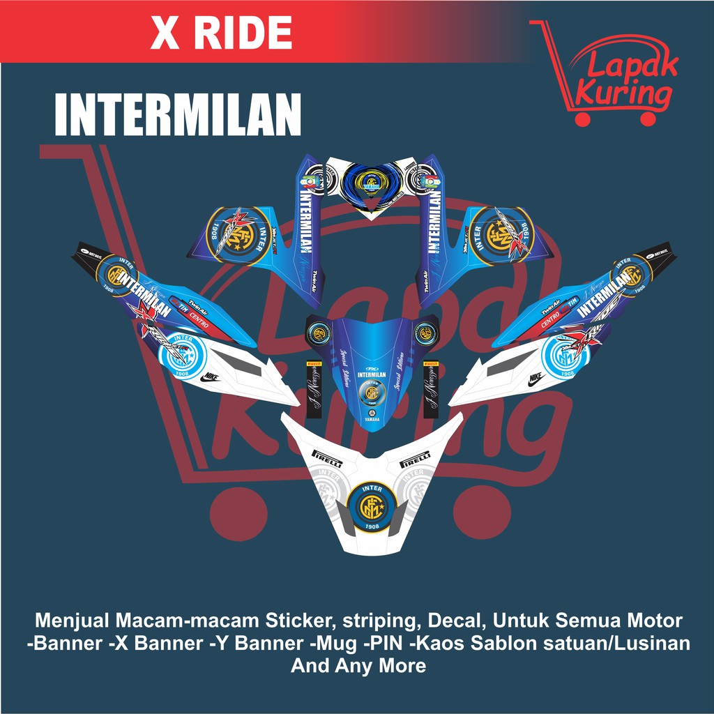 DECAL STICKER MOTOR YAMAHA X RIDE INTERMILAN