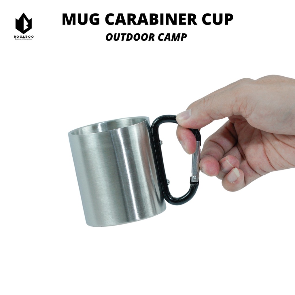 Cangkir Carabiner 180ml - Cangkir Gunung - Cangkir Outdoor - gelas karabiner - gelas outdoor - gelas portable - mug karabiner