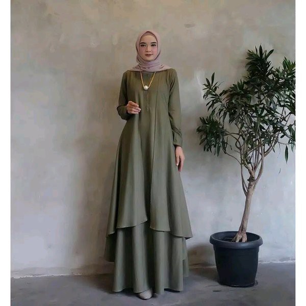  Baju  Gamis  Wanita Syari  Dewasa  Alana Maxi Fashion Busana 