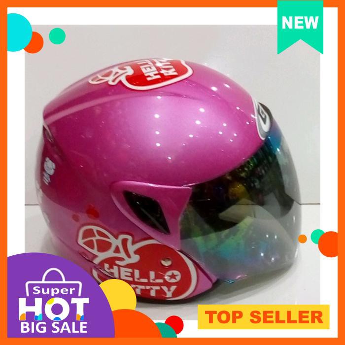 Helm Gm Anak Hello Kitty Pink